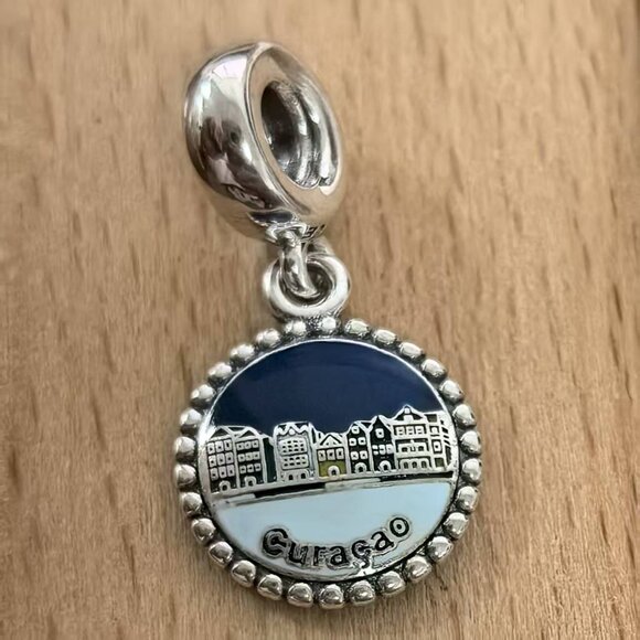 Pandora Curacao Destination Travel Charm Pendant, S925 Silver Bracelets - Picture 1 of 4